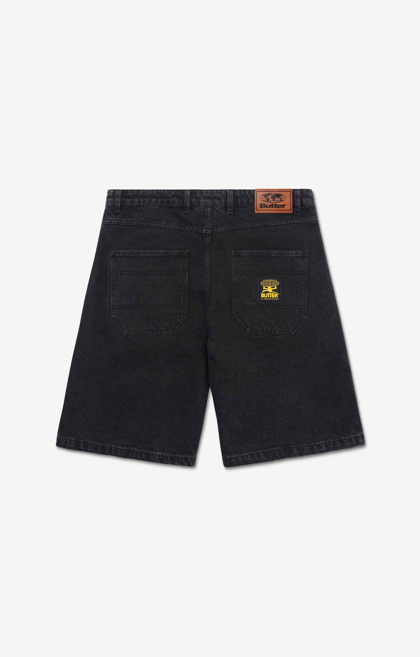 Butter Goods Patch Pocket Denim Shorts, Faded Black