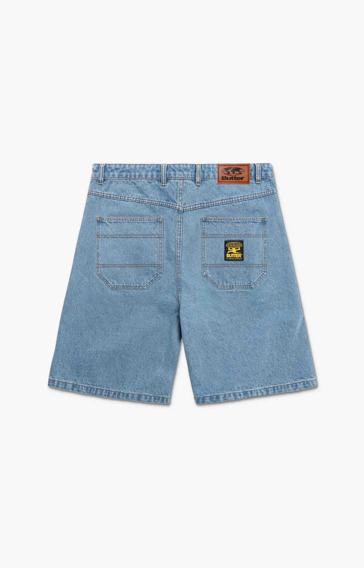 Butter Goods Patch Pocket Denim Shorts, Faded Blue