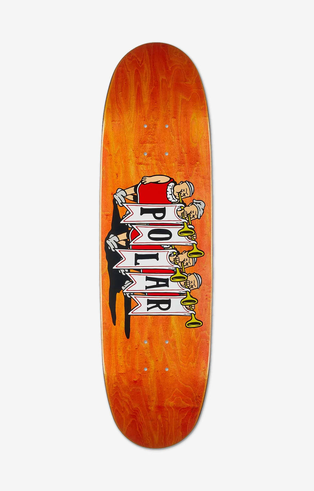 Polar Skate Co Trumpets Team Model Skateboard Deck, 8.75" Football Shape