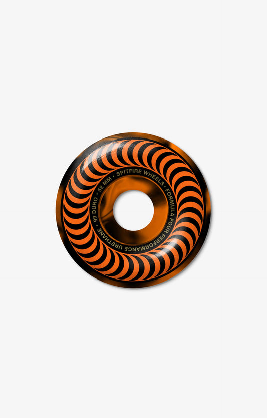 Spitfire F4 99D Classic Swirl Skateboard Wheels, Black/Orange