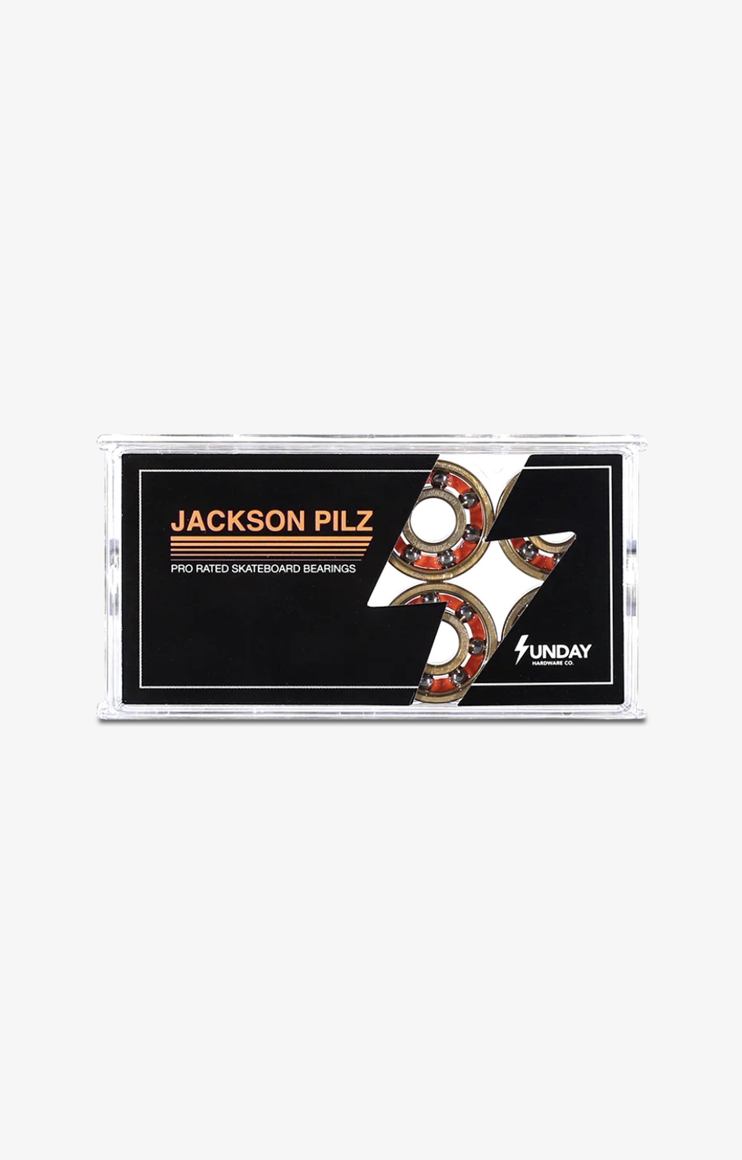 Sunday Jackson Pilz Pro Shieldless Bearings, Red/Gold