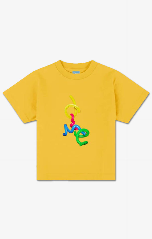 Dime Kids Play T-Shirt, Gold Yellow