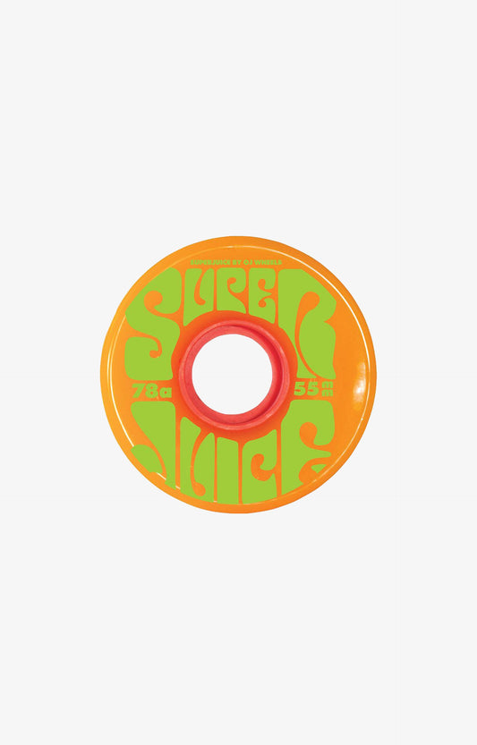 OJ Mini Super Juice 78A 55mm Skateboard Wheels, Orange Green