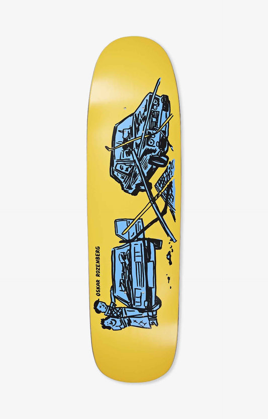 Polar Skate Co Oskar Rozenberg Drivers License Yellow  Skateboard Deck, P9