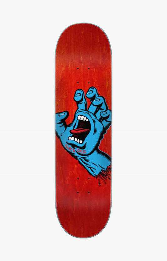 Santa Cruz Screaming Hand Red Skateboard Deck, 8.0"